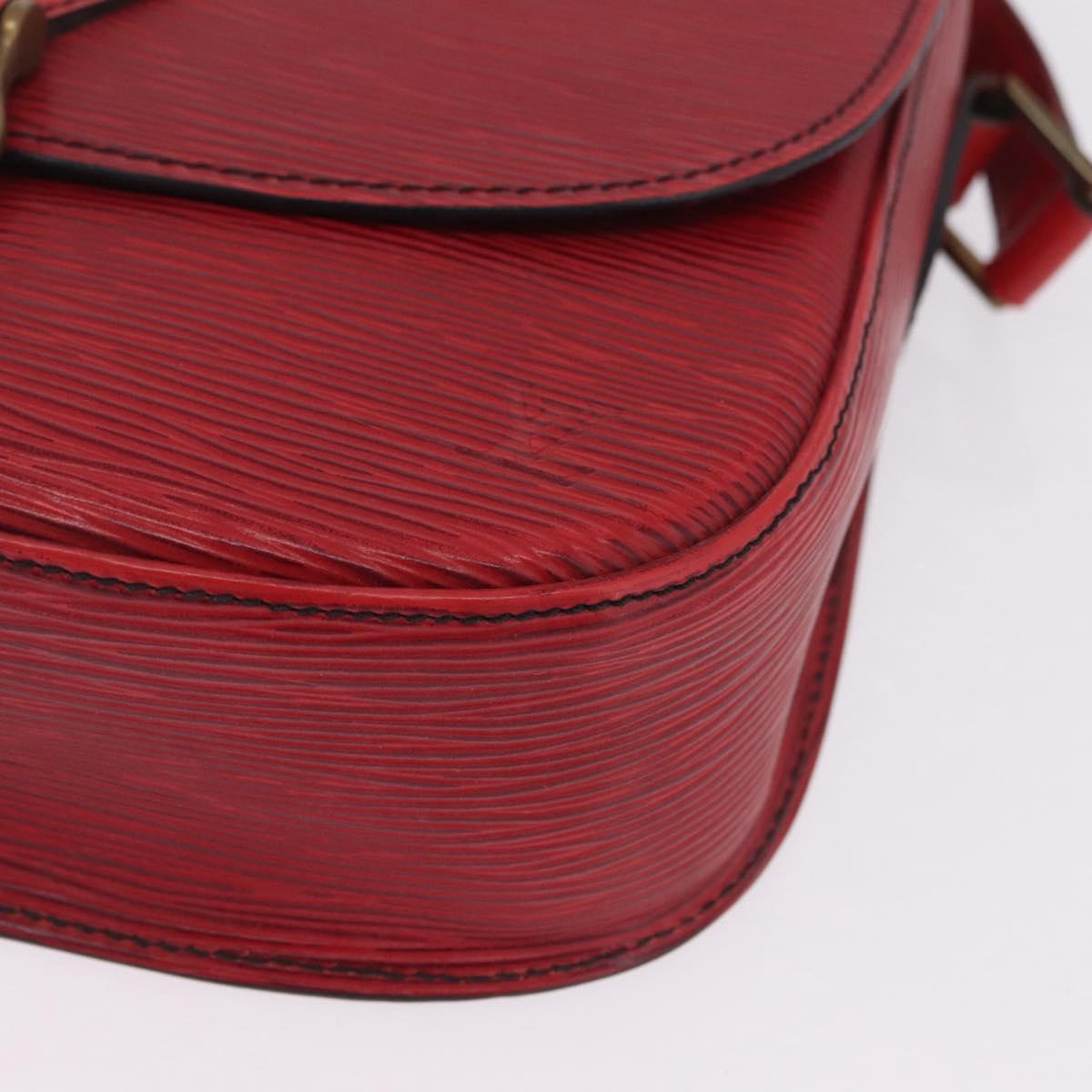LOUIS VUITTON Epi Saint Cloud GM Shoulder Bag Red M52197 LV Auth BA16833