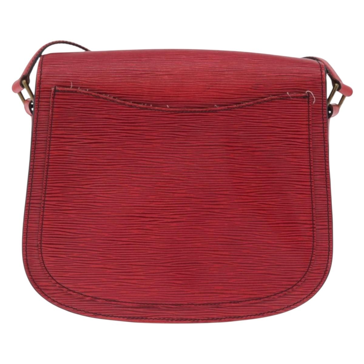 LOUIS VUITTON Epi Saint Cloud GM Shoulder Bag Red M52197 LV Auth BA16833