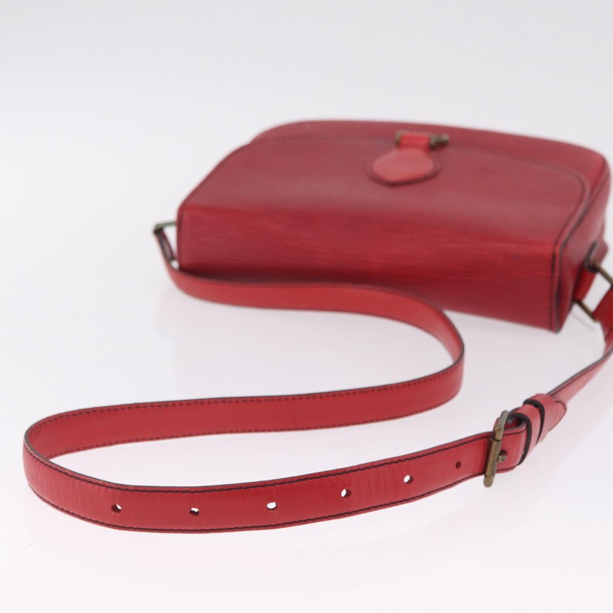 LOUIS VUITTON Epi Saint Cloud GM Shoulder Bag Red M52197 LV Auth BA16833