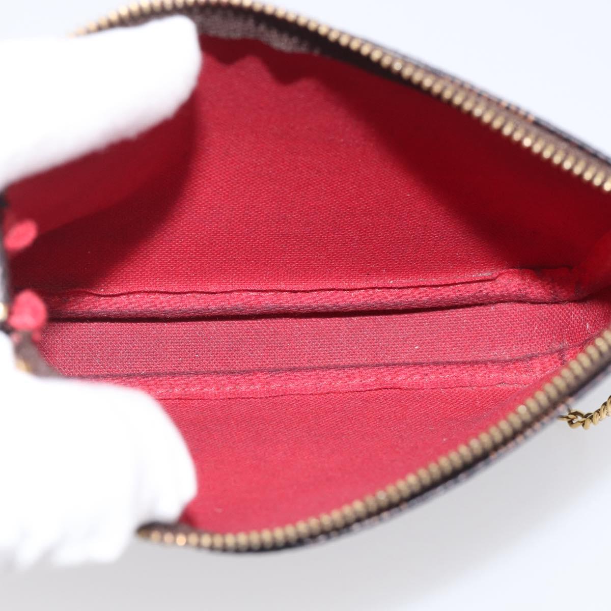 LOUIS VUITTON Damier Ebene Mini Pochette Accessoires Pouch N58009 Auth BA16847A