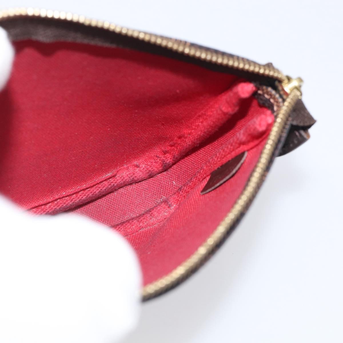 LOUIS VUITTON Damier Ebene Mini Pochette Accessoires Pouch N58009 Auth BA16847A