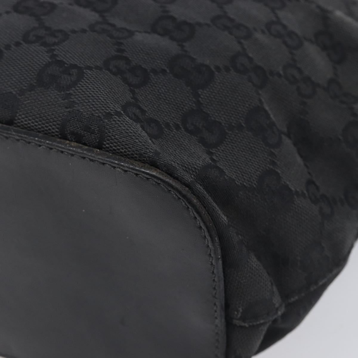 GUCCI GG Canvas Tote Bag Black 106241 Auth BA16850