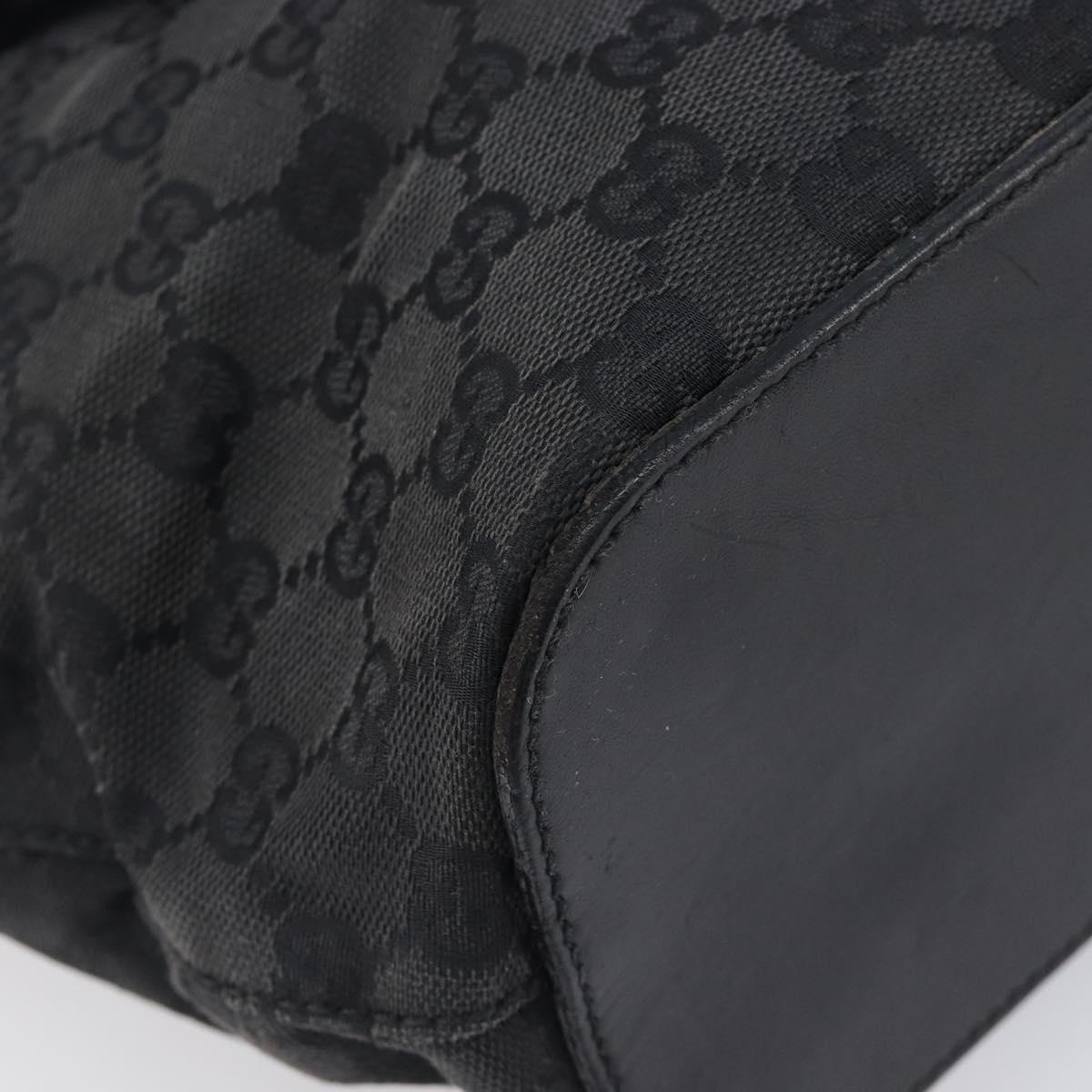 GUCCI GG Canvas Tote Bag Black 106241 Auth BA16850