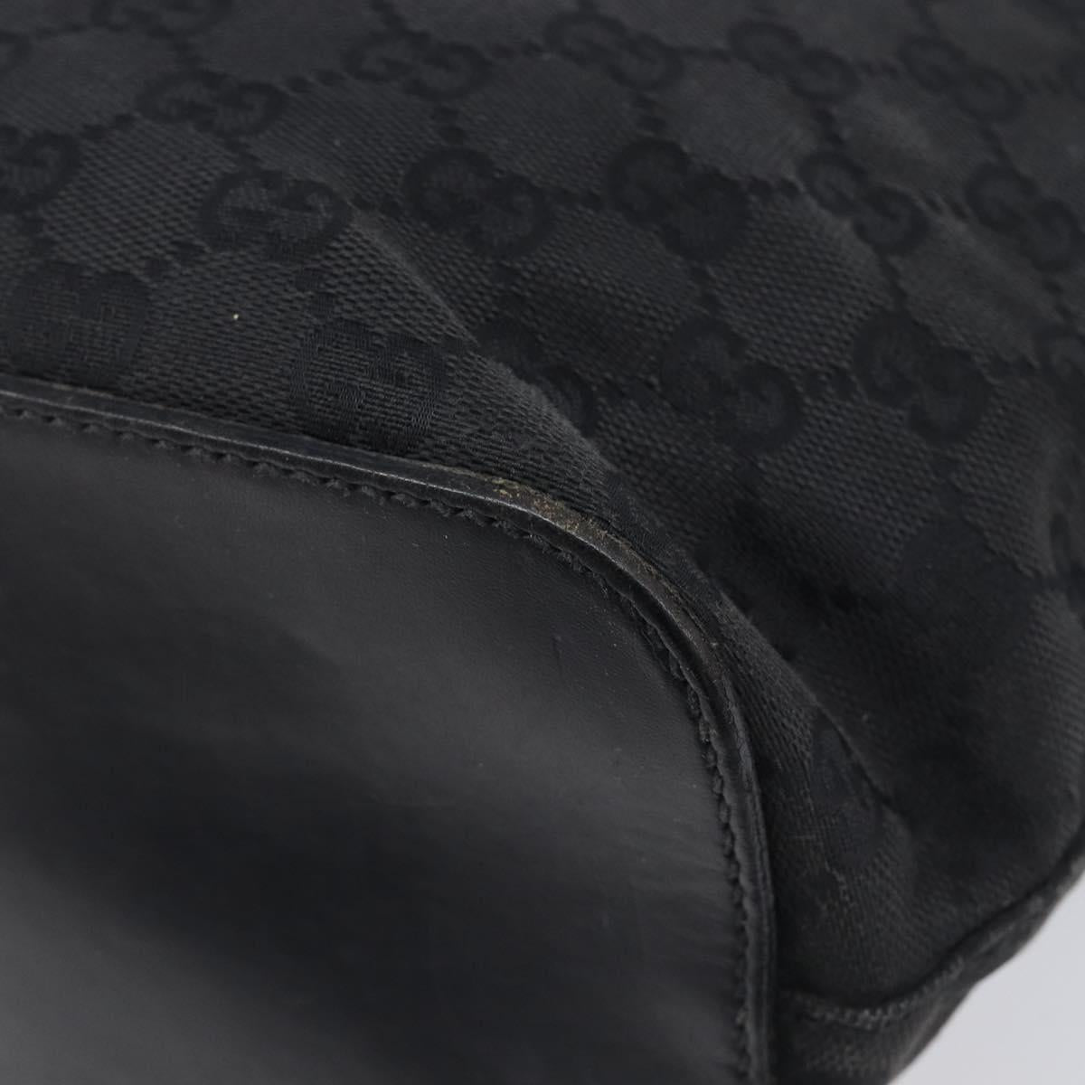 GUCCI GG Canvas Tote Bag Black 106241 Auth BA16850