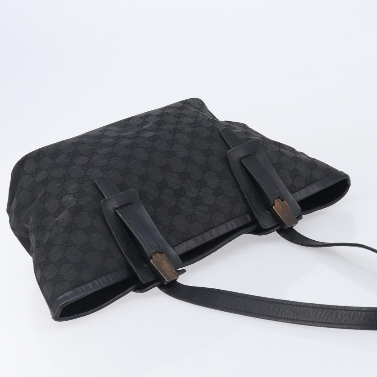 GUCCI GG Canvas Tote Bag Black 106241 Auth BA16850