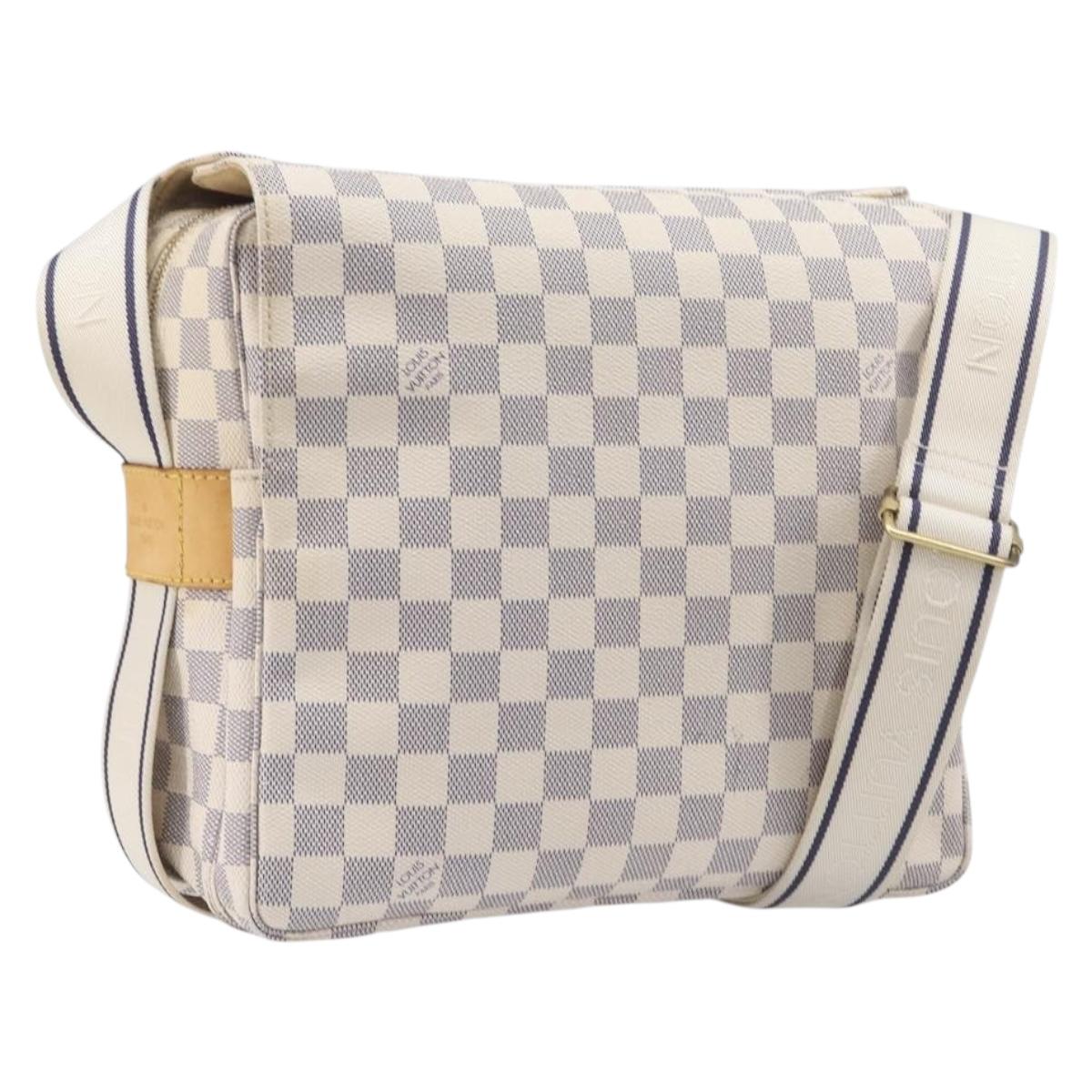 LOUIS VUITTON Damier Azur Naviglio Shoulder Bag N51189 LV Auth BA16856A