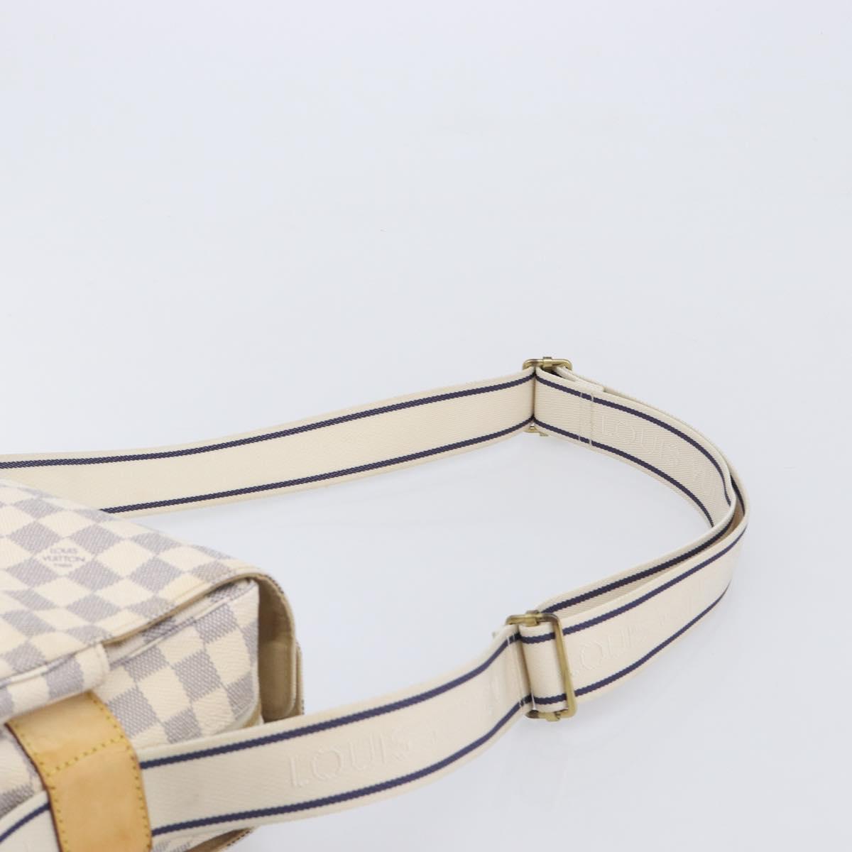 LOUIS VUITTON Damier Azur Naviglio Shoulder Bag N51189 LV Auth BA16856A