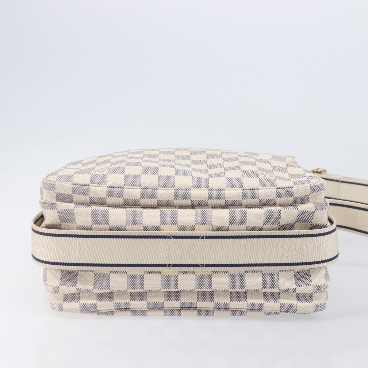 LOUIS VUITTON Damier Azur Naviglio Shoulder Bag N51189 LV Auth BA16856A