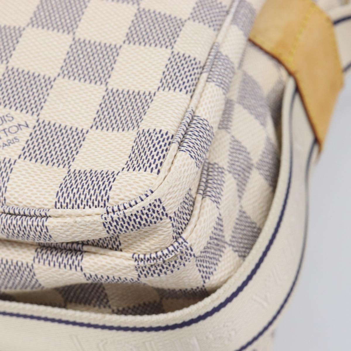 LOUIS VUITTON Damier Azur Naviglio Shoulder Bag N51189 LV Auth BA16856A