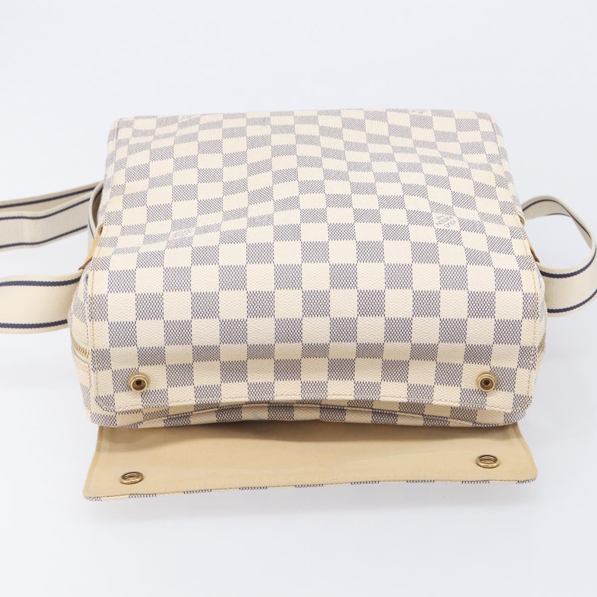 LOUIS VUITTON Damier Azur Naviglio Shoulder Bag N51189 LV Auth BA16856A