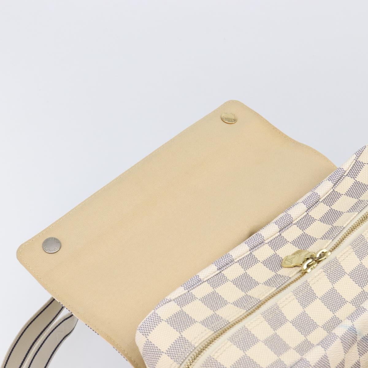 LOUIS VUITTON Damier Azur Naviglio Shoulder Bag N51189 LV Auth BA16856A