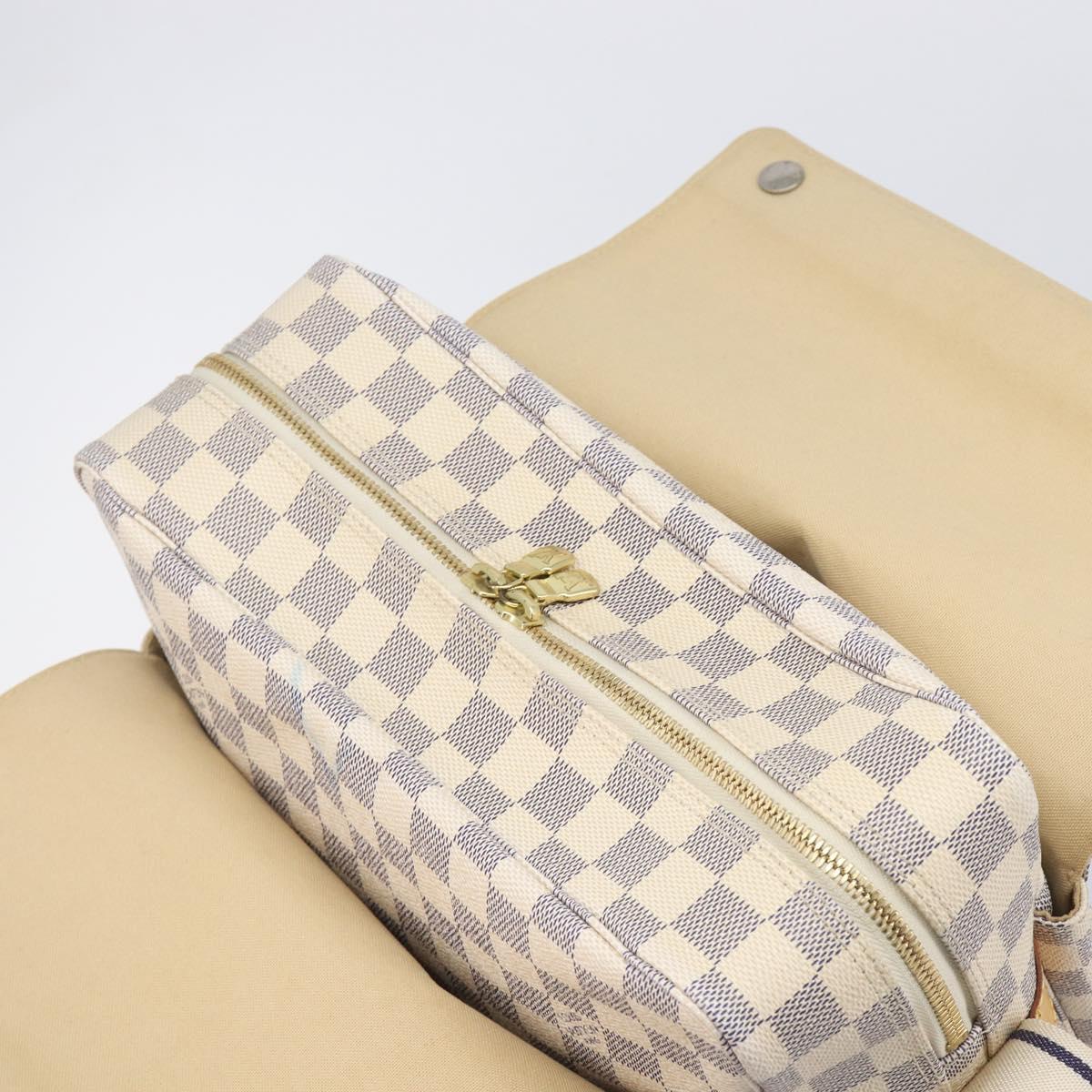 LOUIS VUITTON Damier Azur Naviglio Shoulder Bag N51189 LV Auth BA16856A