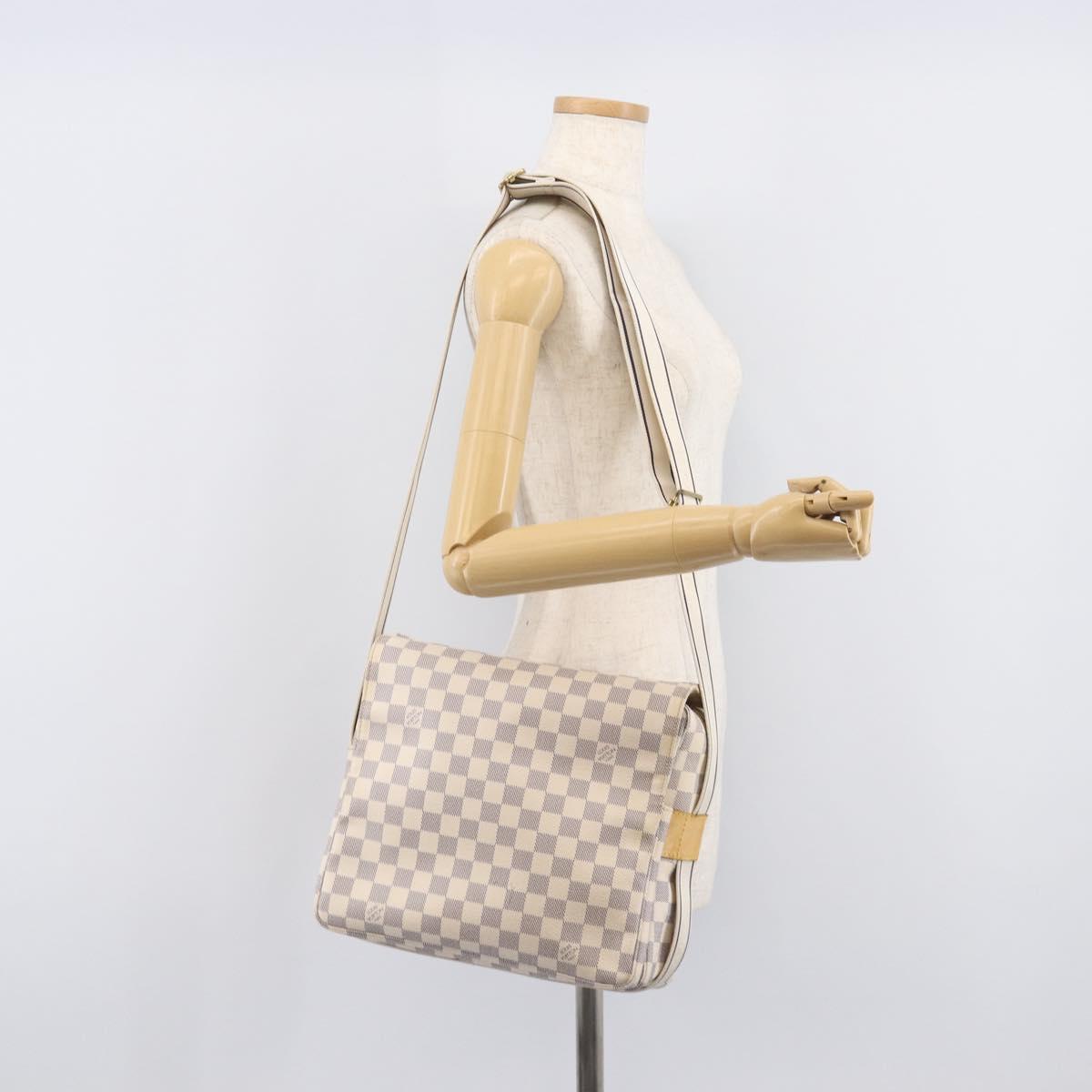 LOUIS VUITTON Damier Azur Naviglio Shoulder Bag N51189 LV Auth BA16856A