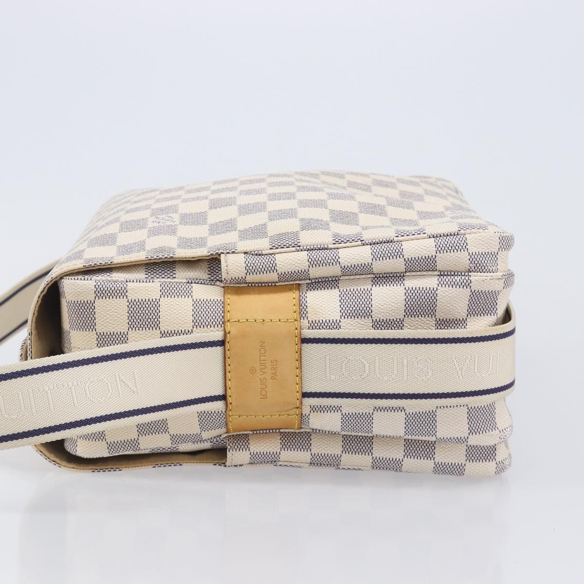 LOUIS VUITTON Damier Azur Naviglio Shoulder Bag N51189 LV Auth BA16856A