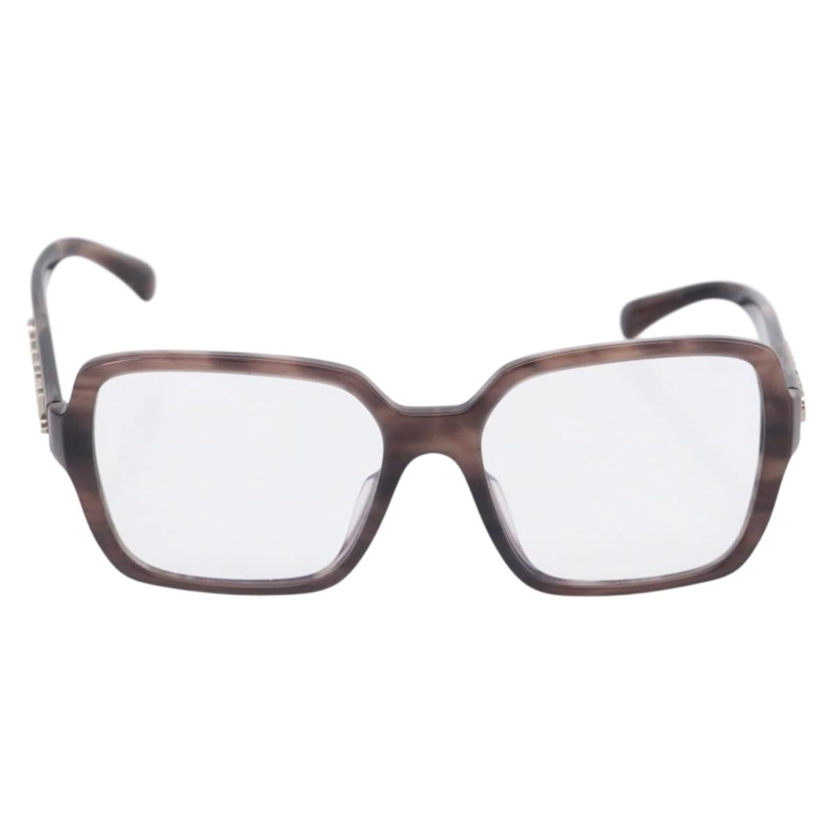 CHANEL Sunglasses Plastic Gray Silver CC Auth BA16857V