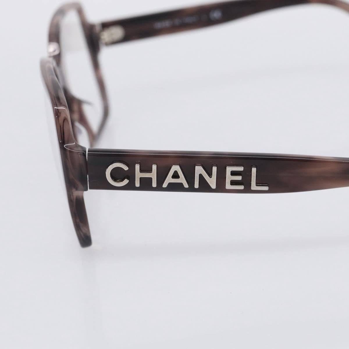 CHANEL Sunglasses Plastic Gray Silver CC Auth BA16857V
