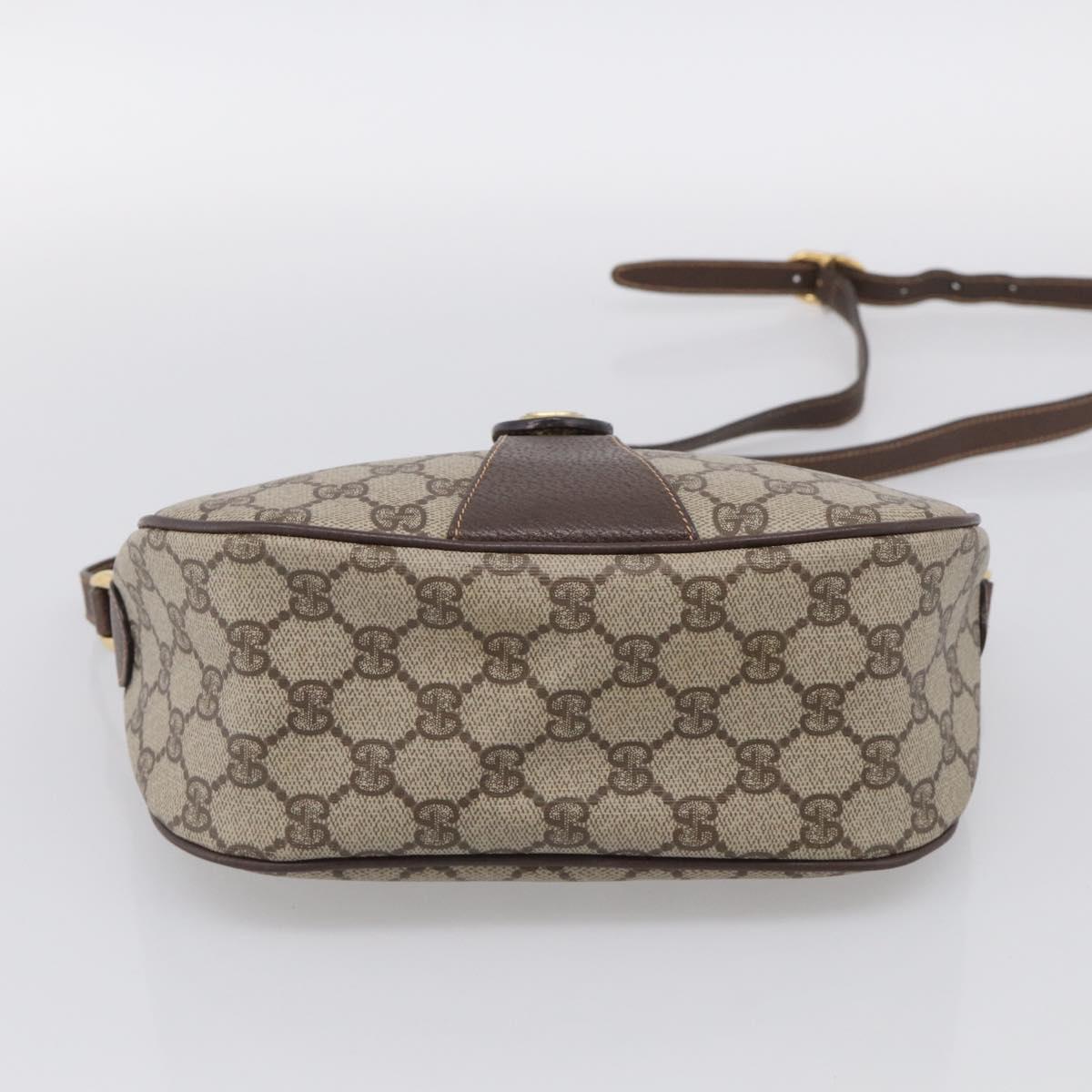 GUCCI GG Supreme Web Sherry Line Shoulder Bag PVC Beige 89 02 032 Auth BA16860