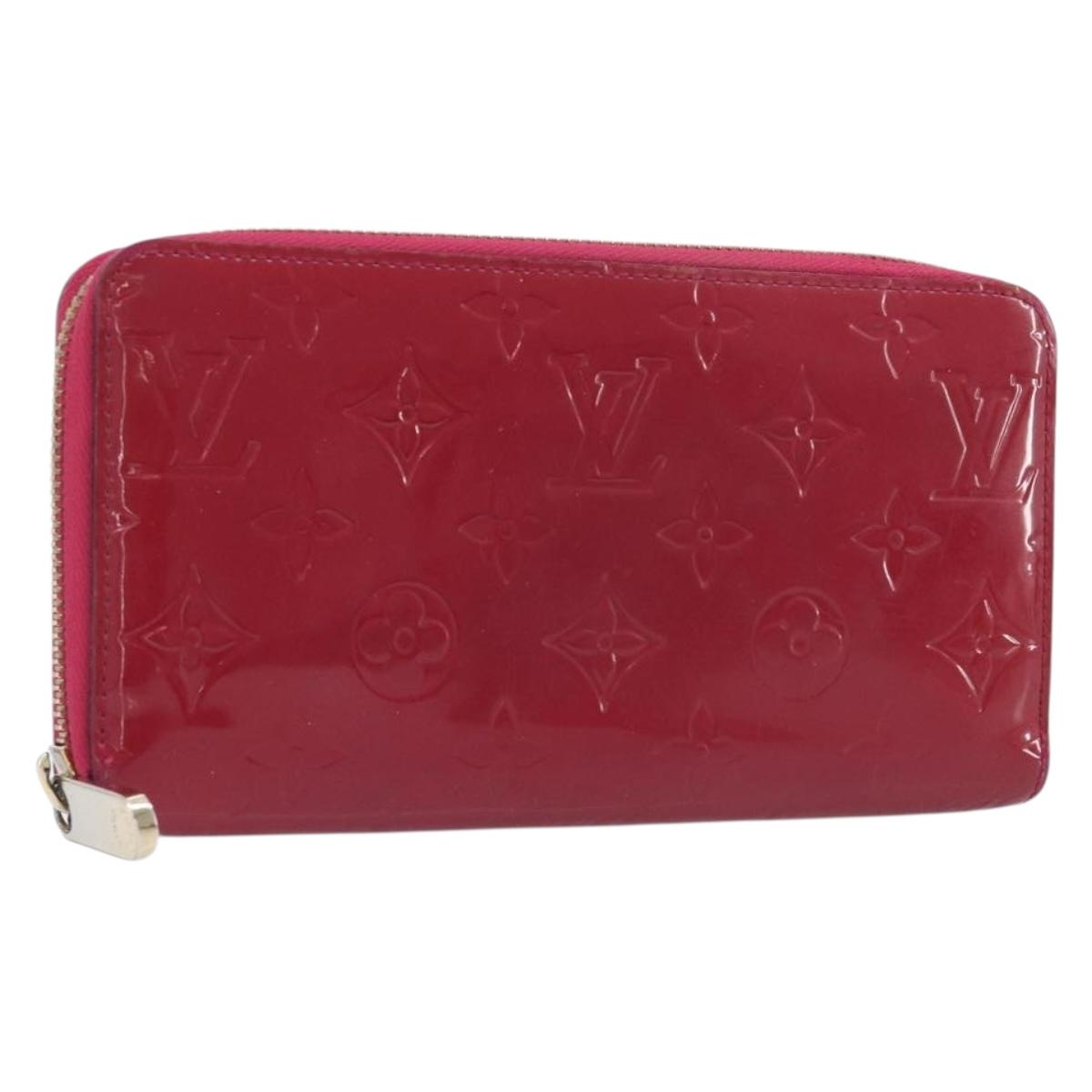 LOUIS VUITTON Monogram Vernis Zippy Wallet Magenta M61379 LV Auth BA16861