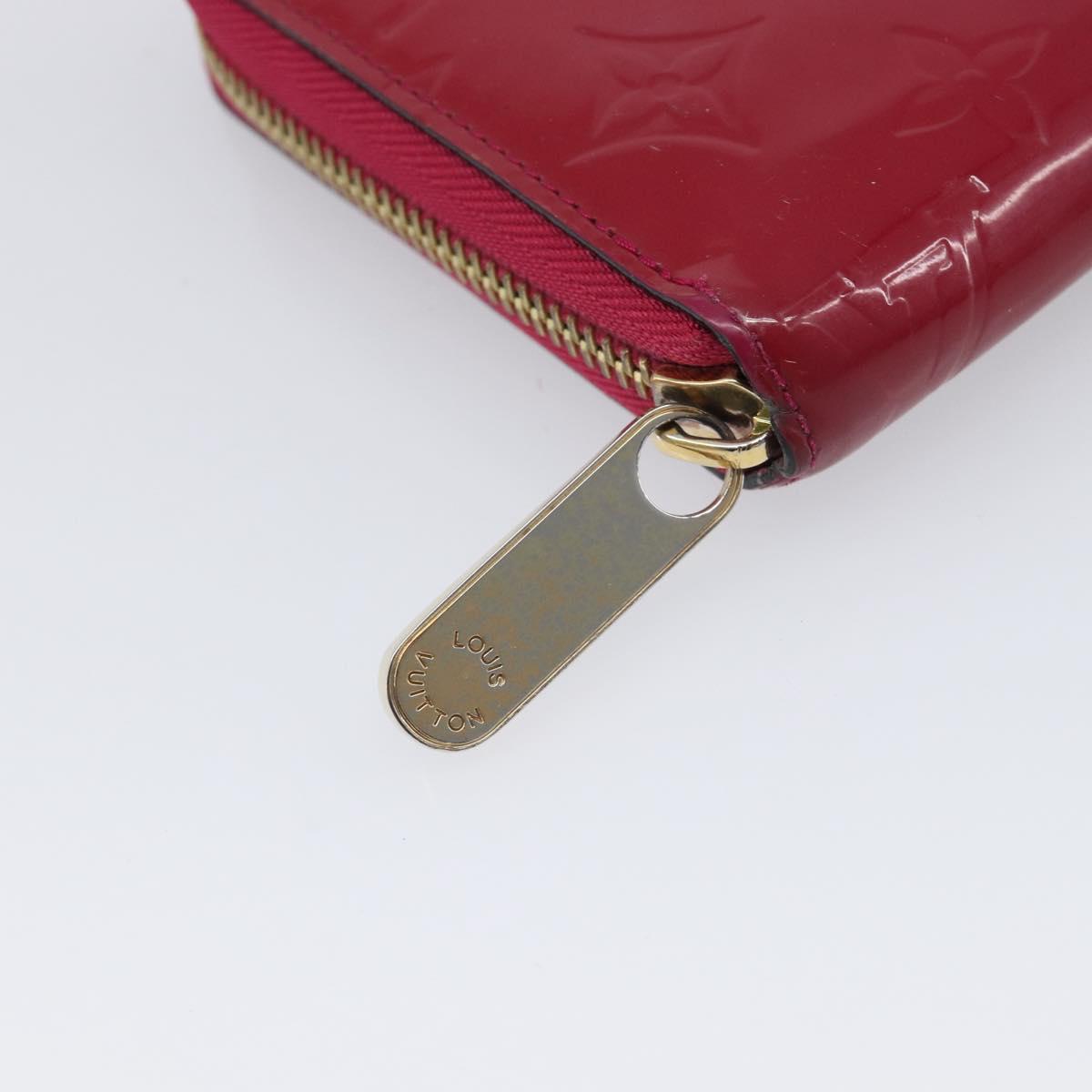 LOUIS VUITTON Monogram Vernis Zippy Wallet Magenta M61379 LV Auth BA16861