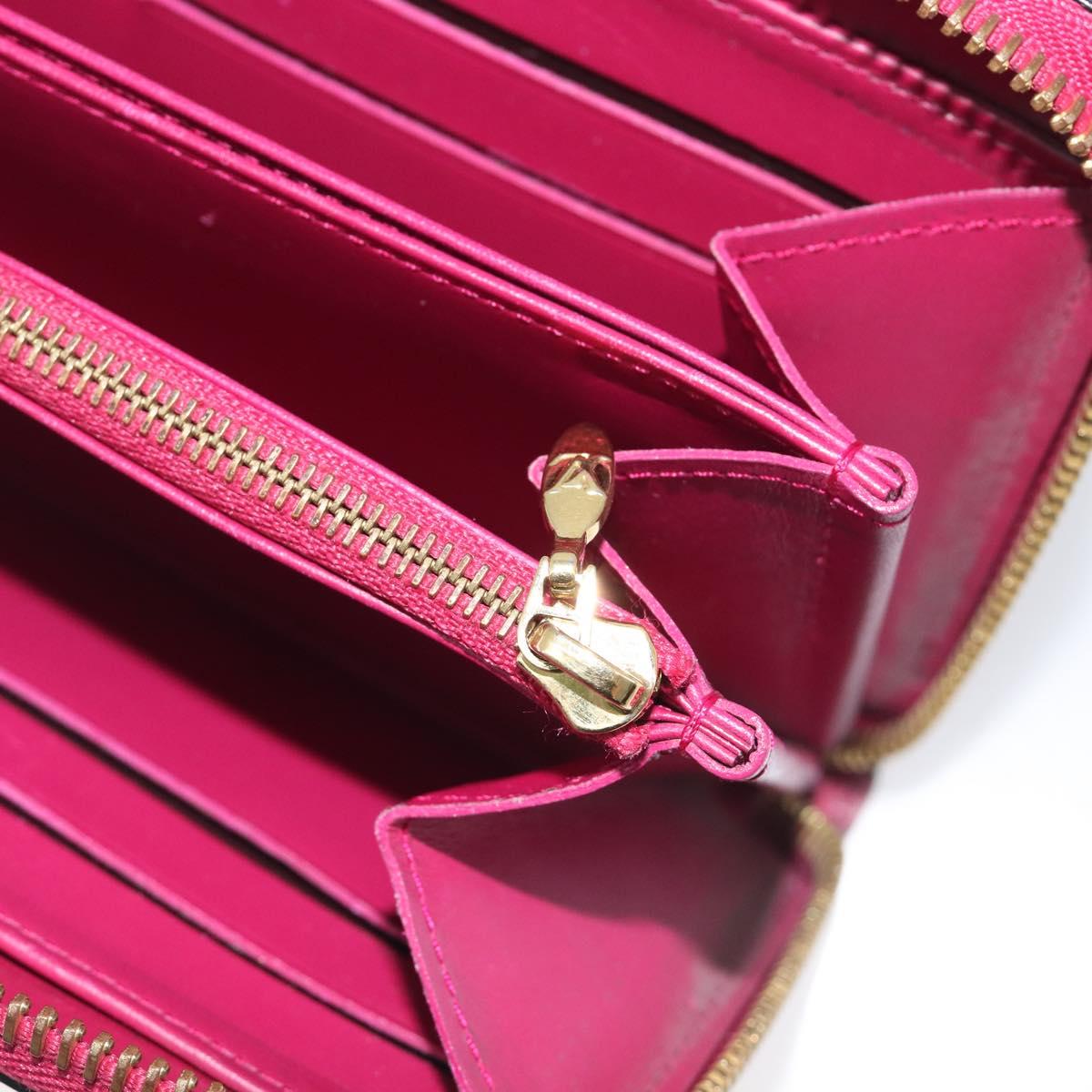 LOUIS VUITTON Monogram Vernis Zippy Wallet Magenta M61379 LV Auth BA16861