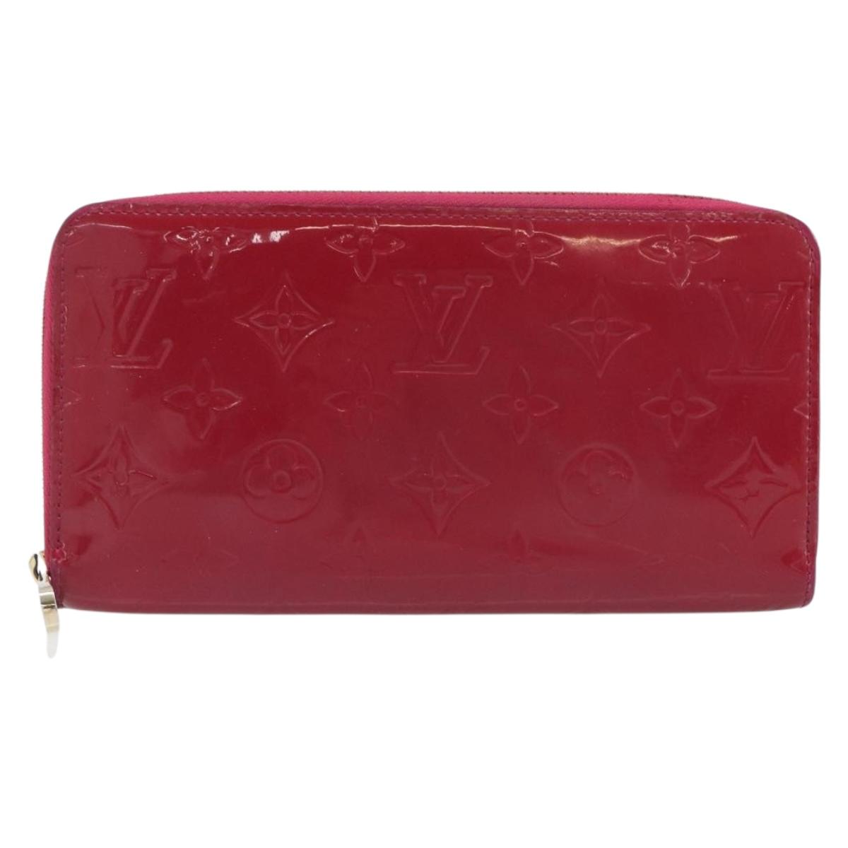 LOUIS VUITTON Monogram Vernis Zippy Wallet Magenta M61379 LV Auth BA16861
