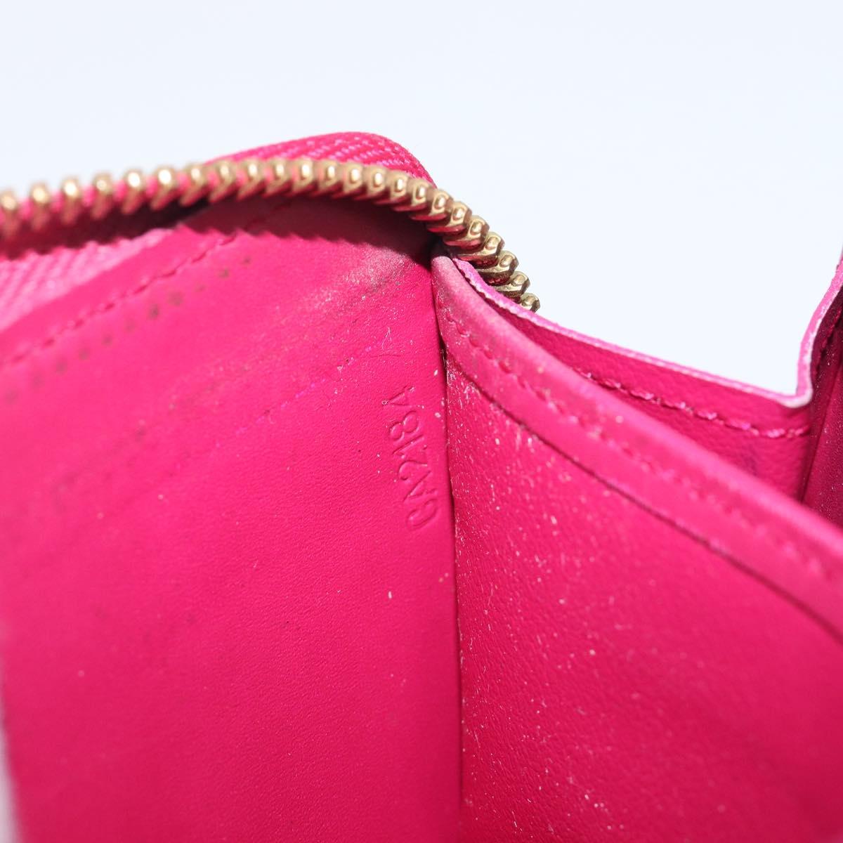 LOUIS VUITTON Monogram Vernis Zippy Wallet Magenta M61379 LV Auth BA16861
