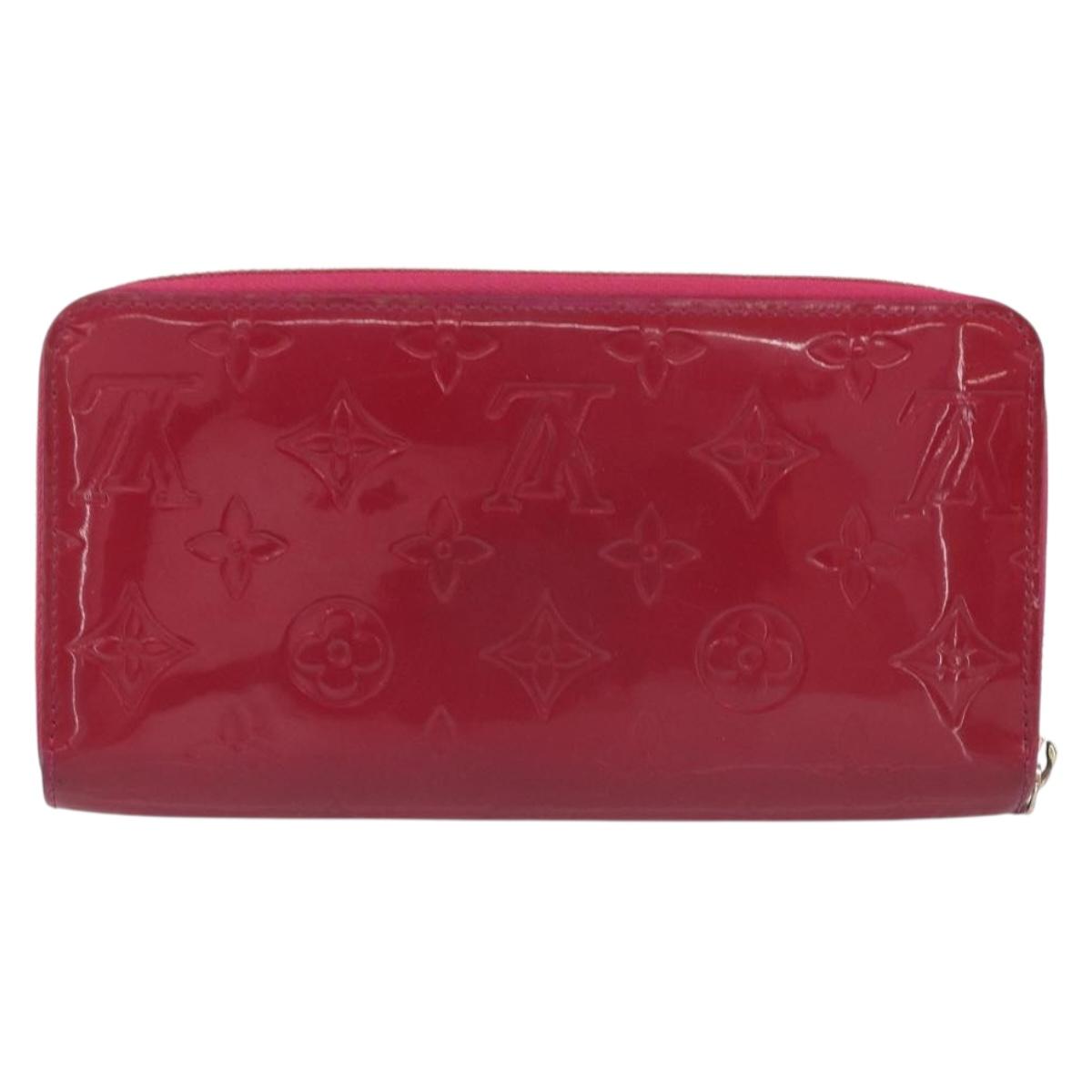LOUIS VUITTON Monogram Vernis Zippy Wallet Magenta M61379 LV Auth BA16861