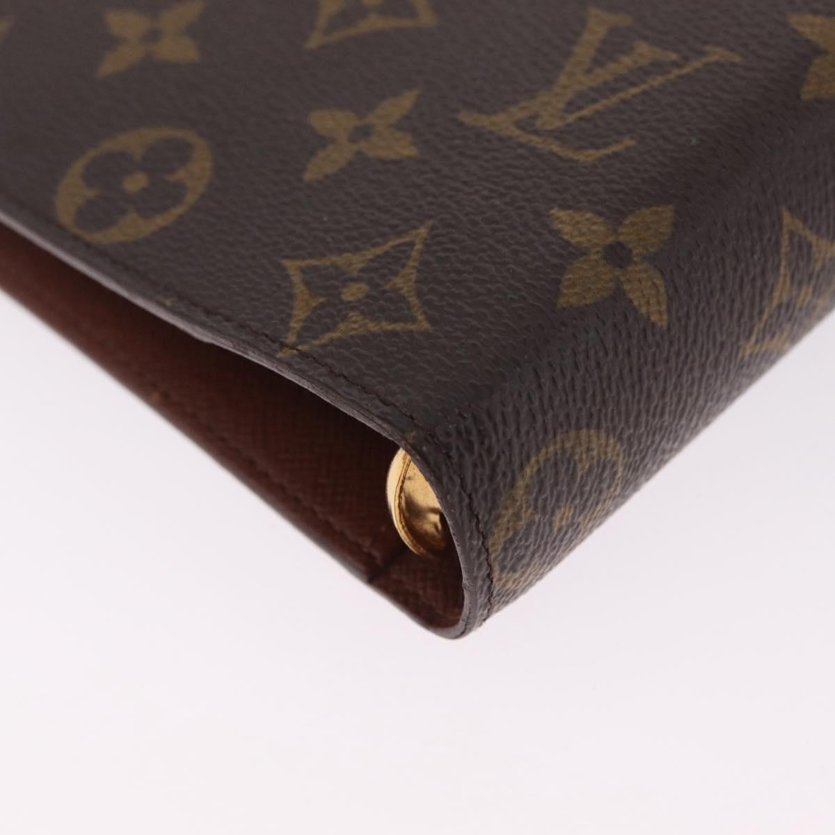 LOUIS VUITTON Monogram Agenda MM Day Planner Cover R20105 LV Auth BA16862V
