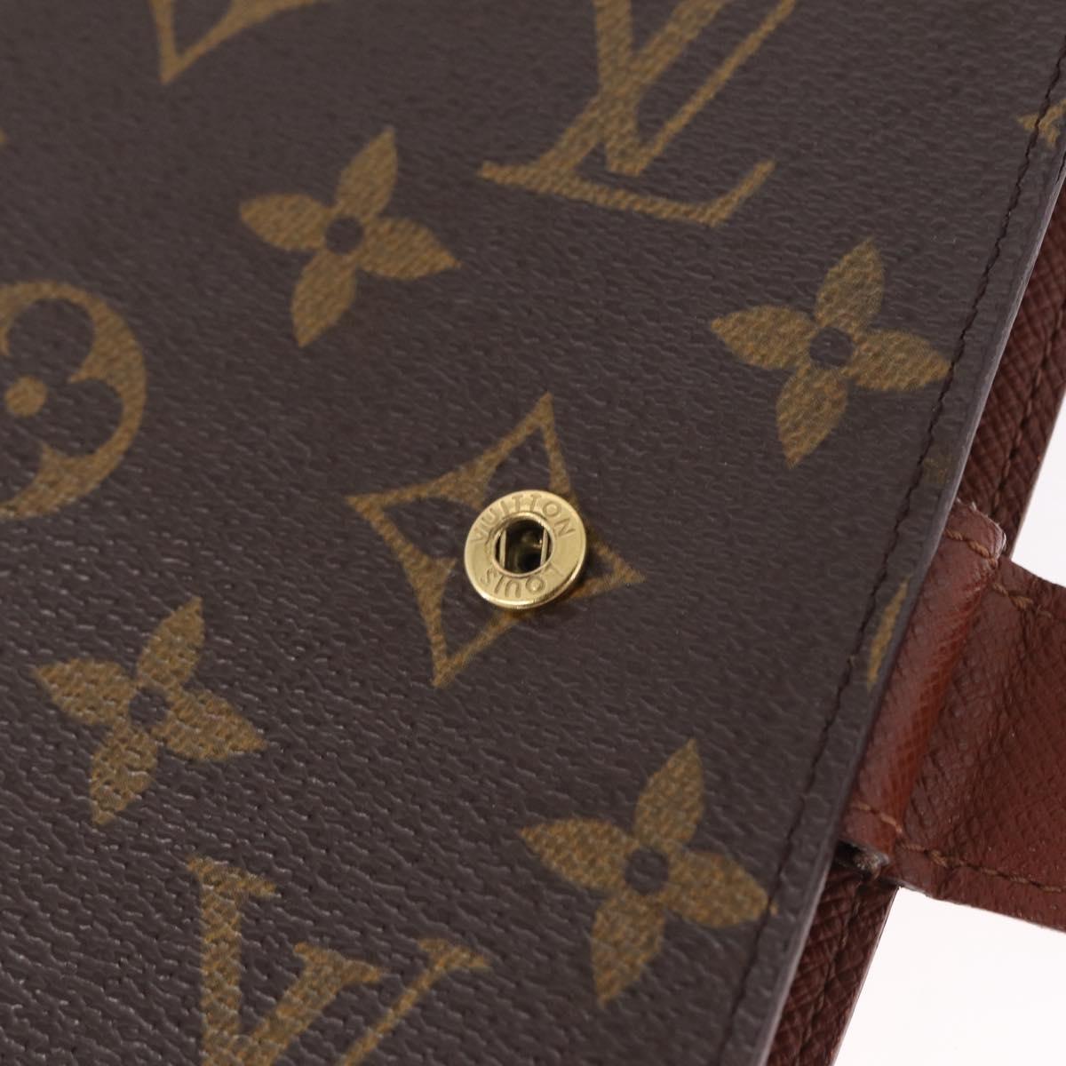 LOUIS VUITTON Monogram Agenda MM Day Planner Cover R20105 LV Auth BA16862V