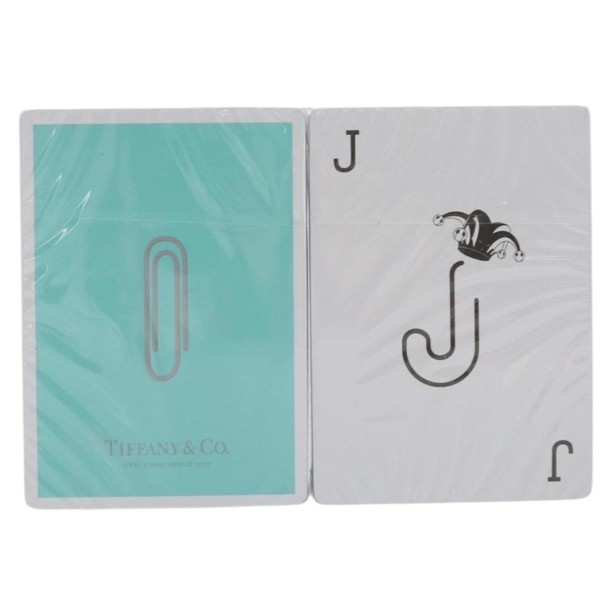Tiffany & Co. Playing Cards Paper Light Blue White Auth BA16867V