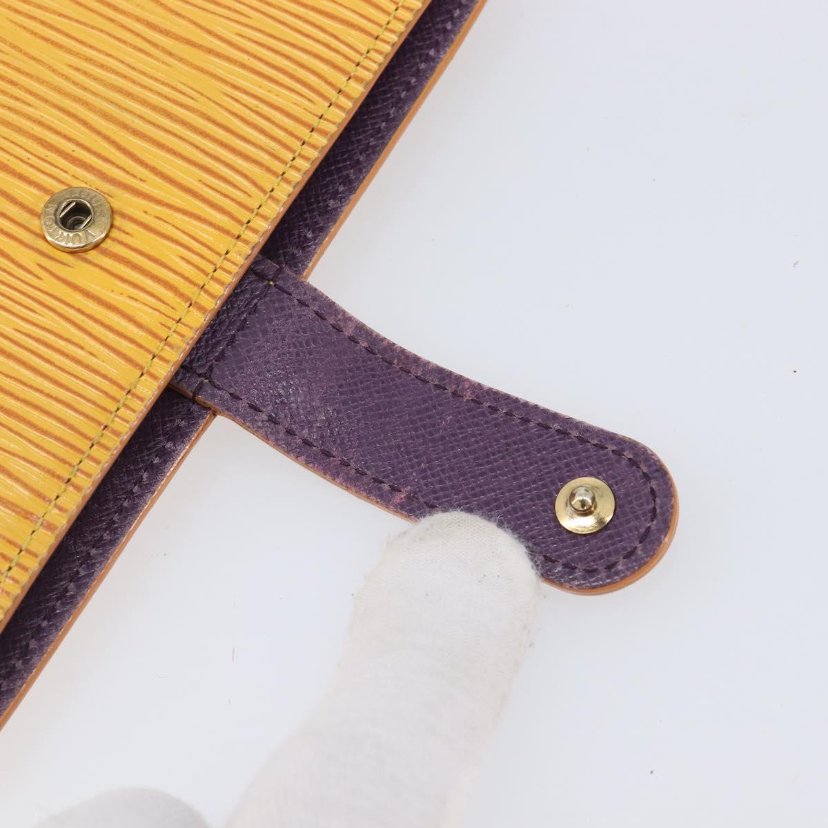 LOUIS VUITTON Epi Agenda PM Day Planner Cover Yellow R20059 LV Auth BA16872