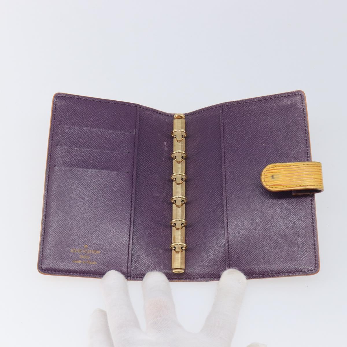 LOUIS VUITTON Epi Agenda PM Day Planner Cover Yellow R20059 LV Auth BA16872