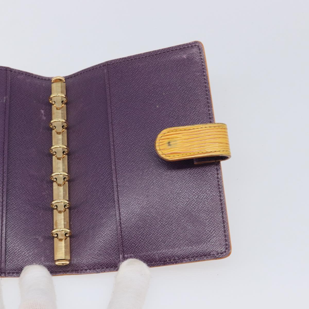 LOUIS VUITTON Epi Agenda PM Day Planner Cover Yellow R20059 LV Auth BA16872