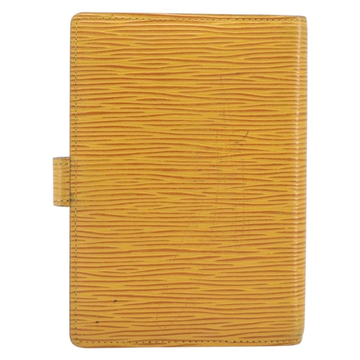 LOUIS VUITTON Epi Agenda PM Day Planner Cover Yellow R20059 LV Auth BA16872