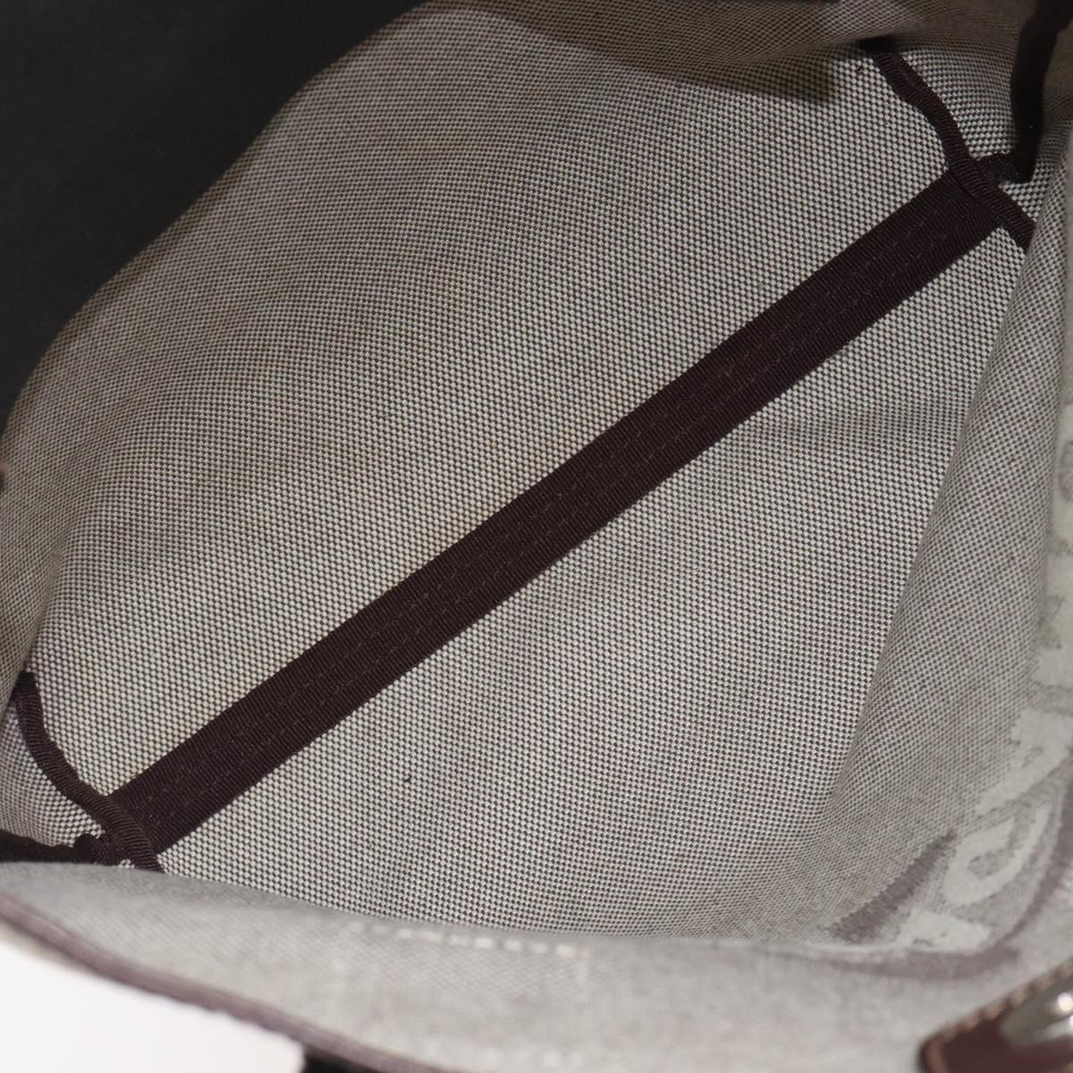 Salvatore Ferragamo Hand Bag Coated Canvas Gray Auth BA16876