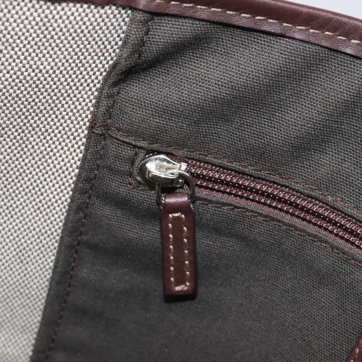 Salvatore Ferragamo Hand Bag Coated Canvas Gray Auth BA16876