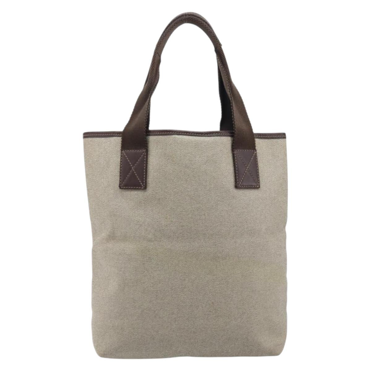 Salvatore Ferragamo Hand Bag Coated Canvas Gray Auth BA16876
