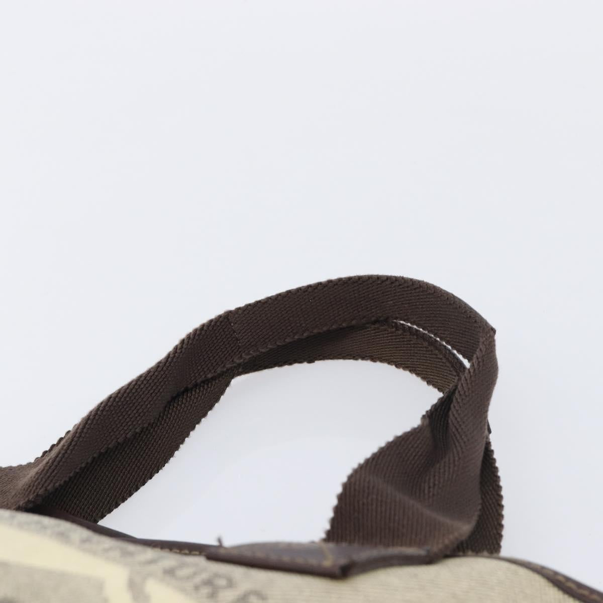 Salvatore Ferragamo Hand Bag Coated Canvas Gray Auth BA16876