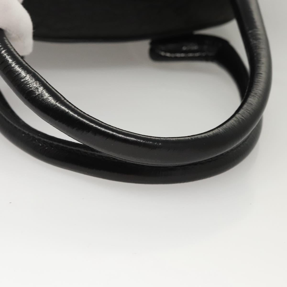 BALLY Shoulder Bag Leather Black Gold Auth BA1698