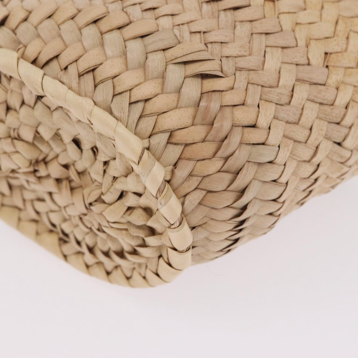 CELINE Teen Classic Panier Hand Bag Raffia Beige Brown Auth BA16985V