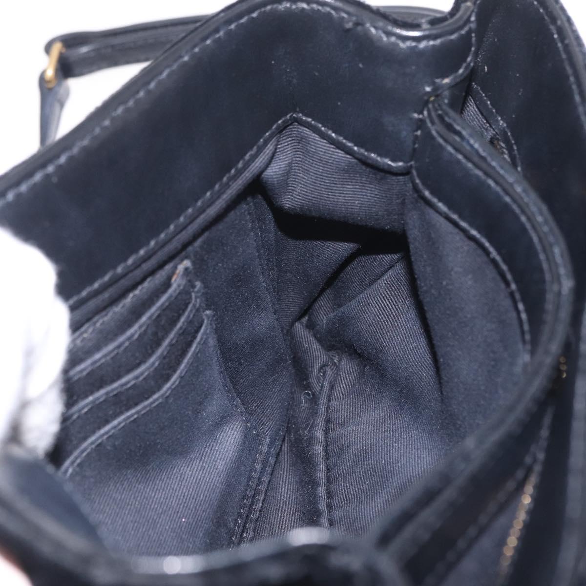 Saint Laurent Lulu Shoulder Bag Velvet Black Gold 467072 Auth BA16988V