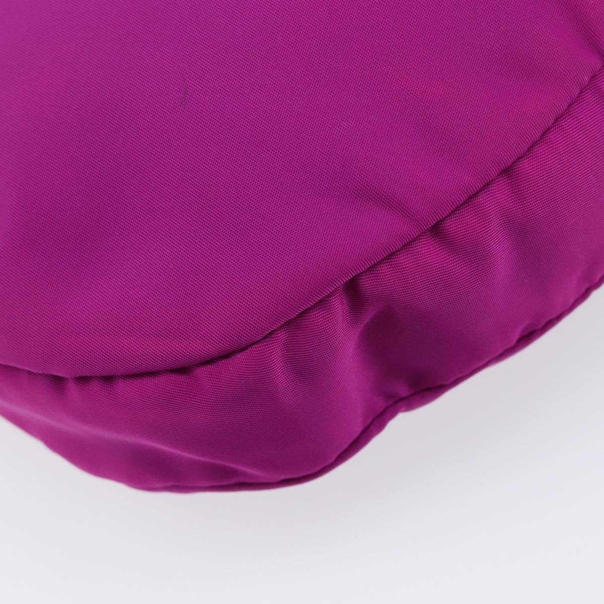 Salvatore Ferragamo Vala Hand Bag Nylon Purple Gold Auth BA16997A