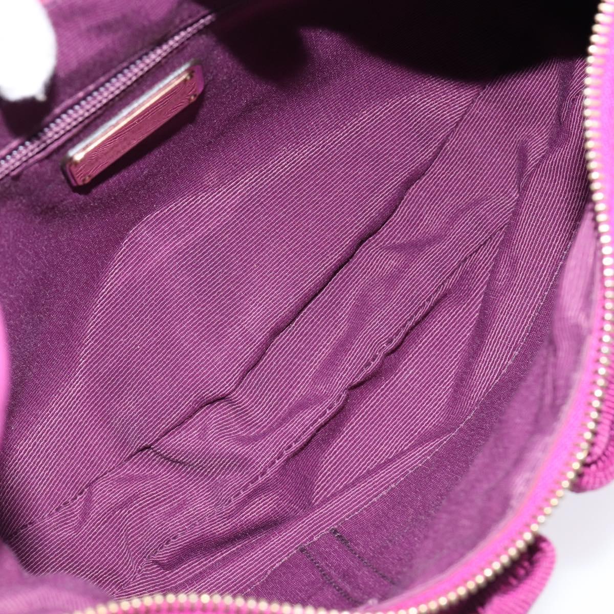 Salvatore Ferragamo Vala Hand Bag Nylon Purple Gold Auth BA16997A