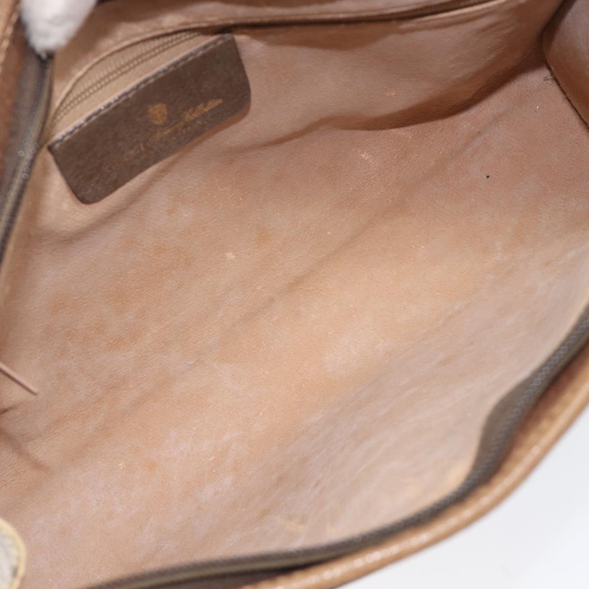 GUCCI GG Supreme Clutch Bag PVC Beige Gold 97 01 037 Auth BA17000