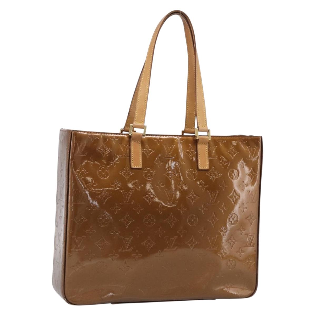 LOUIS VUITTON Monogram Vernis Columbus Tote Bag Bronze M91134 LV Auth BA17015