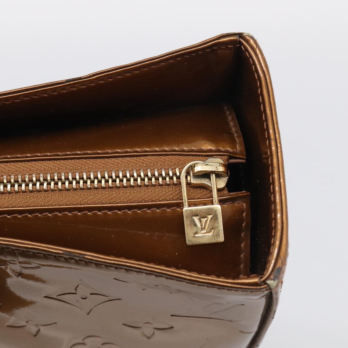 LOUIS VUITTON Monogram Vernis Columbus Tote Bag Bronze M91134 LV Auth BA17015