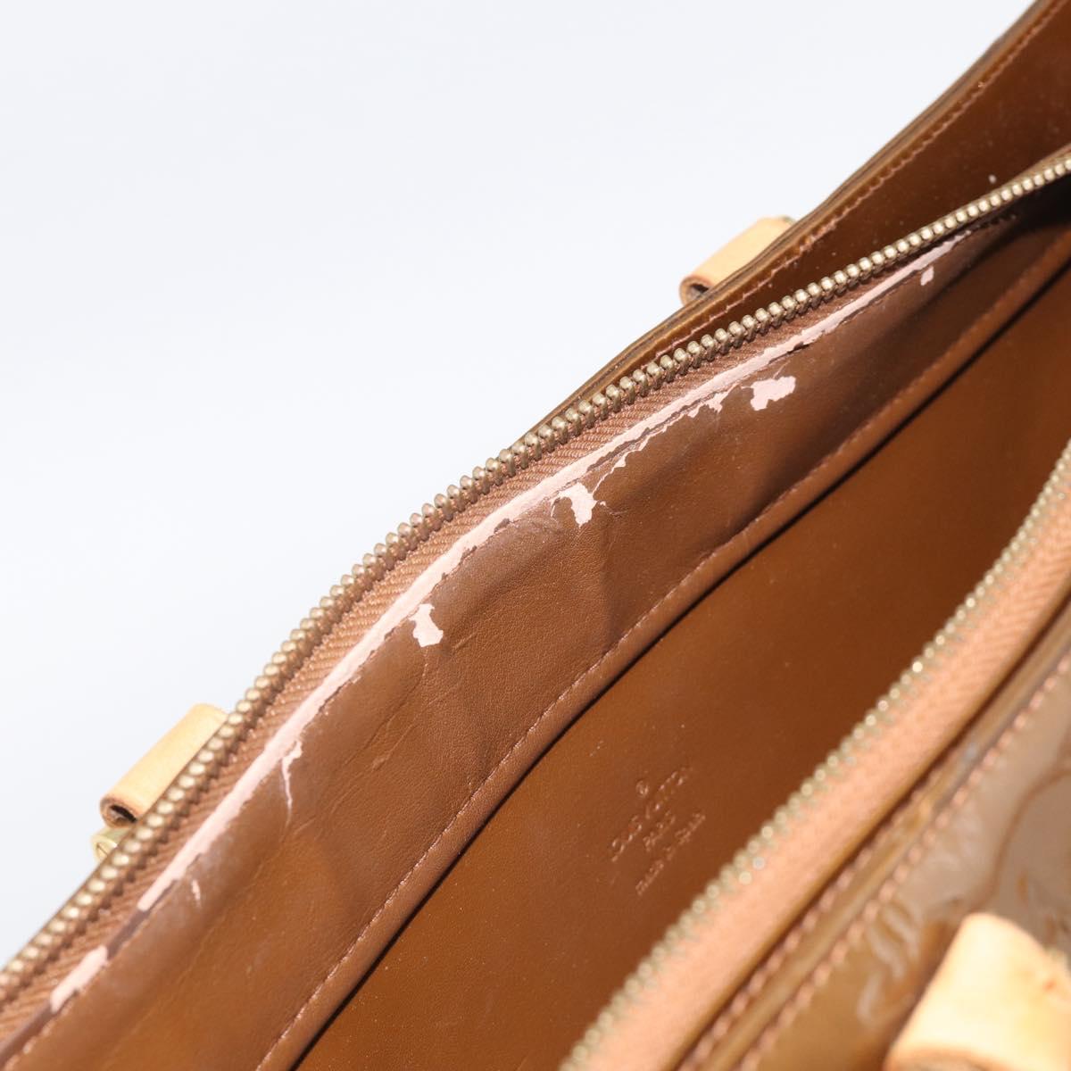 LOUIS VUITTON Monogram Vernis Columbus Tote Bag Bronze M91134 LV Auth BA17015