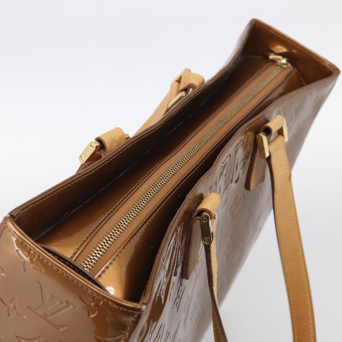 LOUIS VUITTON Monogram Vernis Columbus Tote Bag Bronze M91134 LV Auth BA17015