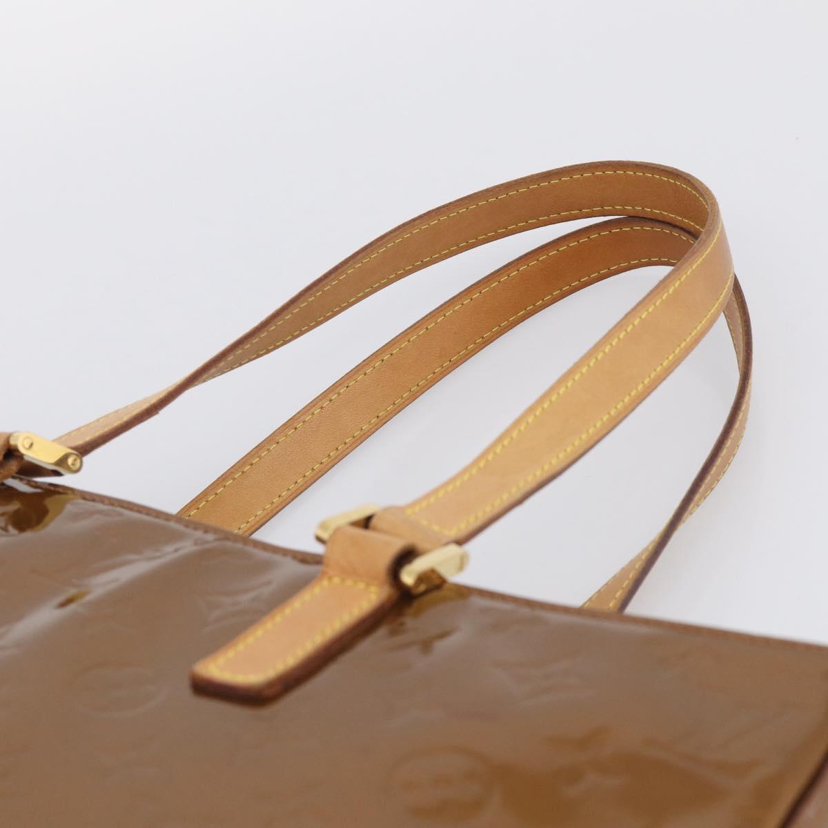 LOUIS VUITTON Monogram Vernis Columbus Tote Bag Bronze M91134 LV Auth BA17015