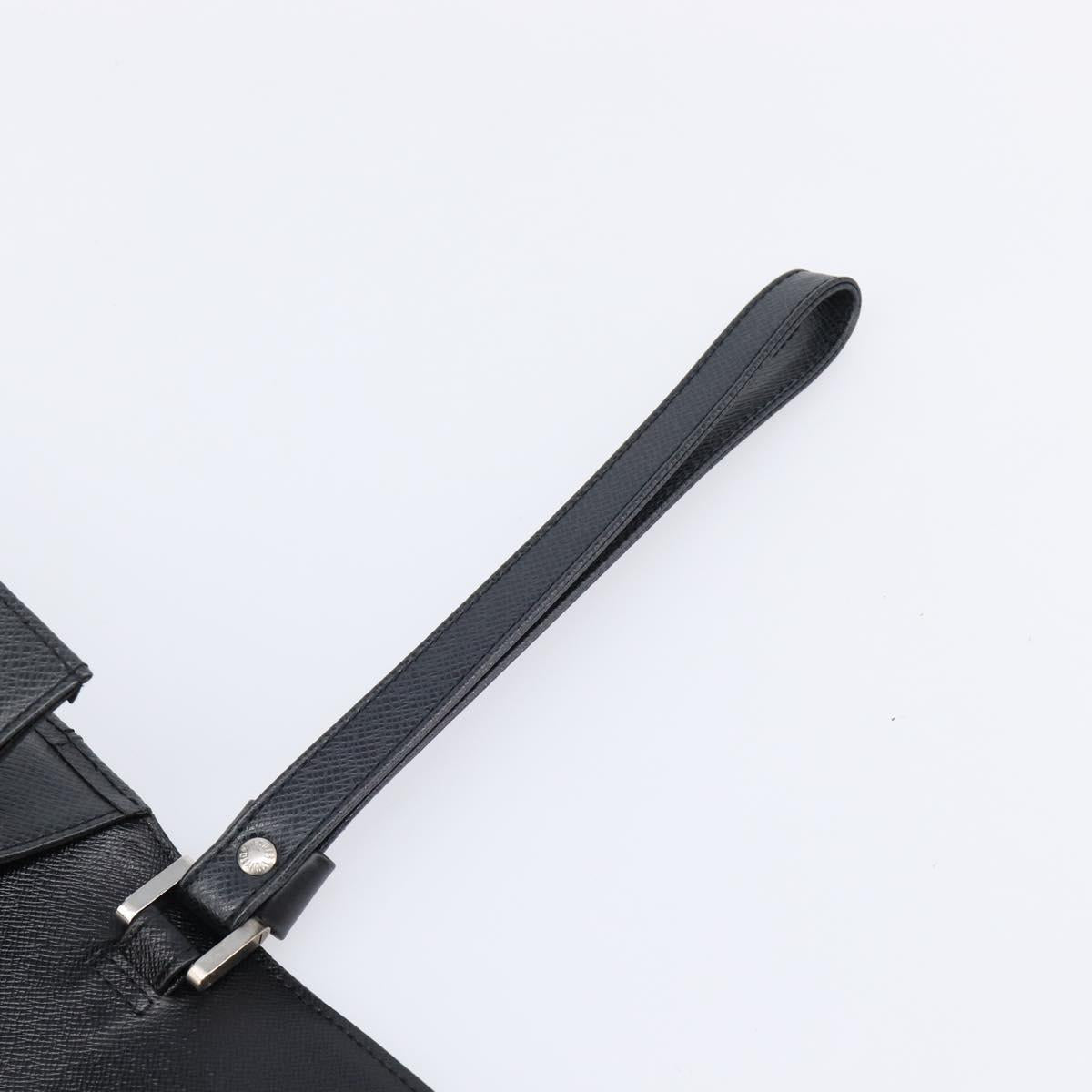 LOUIS VUITTON Taiga Selenga Clutch Bag Ardoise M30782 LV Auth BA17016A
